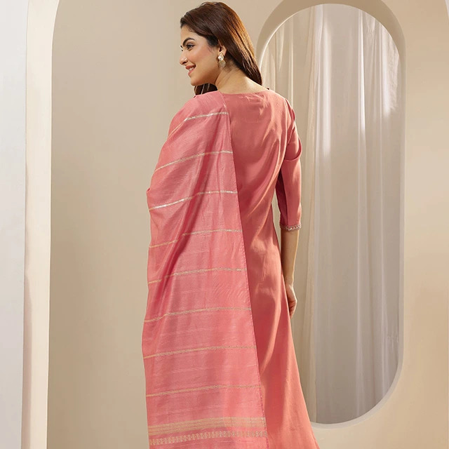 Graceful Pink Embroidered Lawn Suit