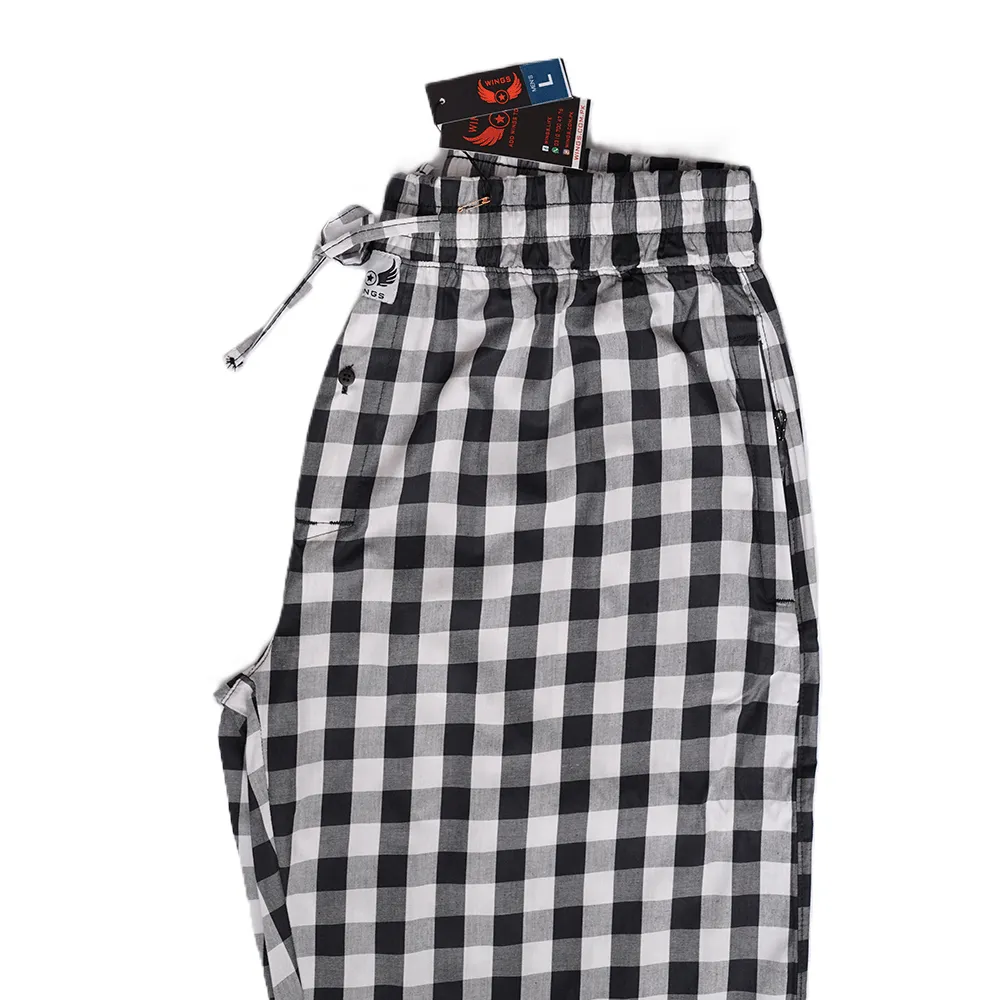 Special White & Black Cotton Trouser For Men